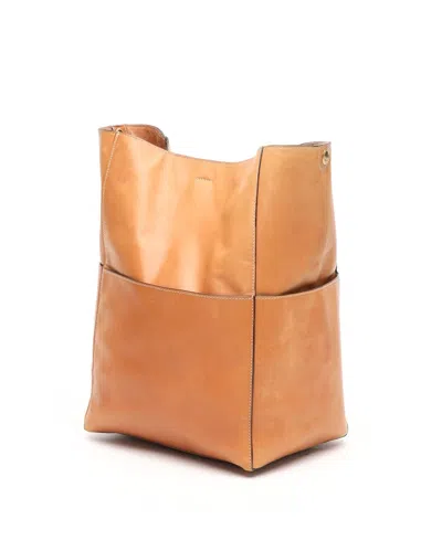Celine Céline Sangle Seau Large Bucket Bag In Brown