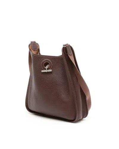 Pre-owned Hermes Hermès Buffalo Vespa Pm Bag In Brown