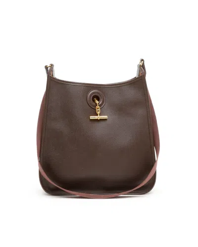 Pre-owned Hermes Hermès Epsom Vespa Pm Bag In Brown