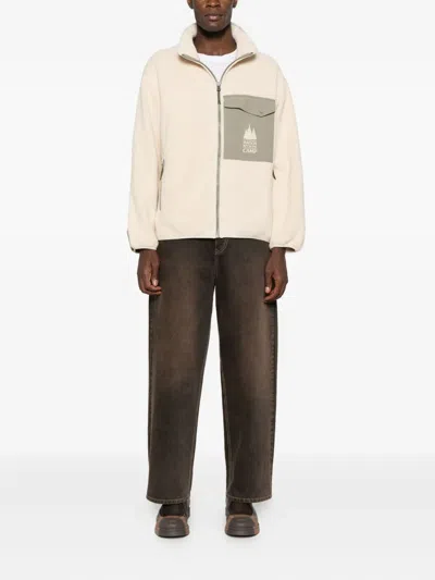 Maison Kitsuné Casual Fleece Zipped Jacket In Neutral