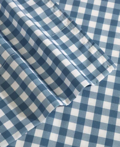 Eddie Bauer Preston Check Microfiber 3-pc. Sheet Set, Twin In Blue