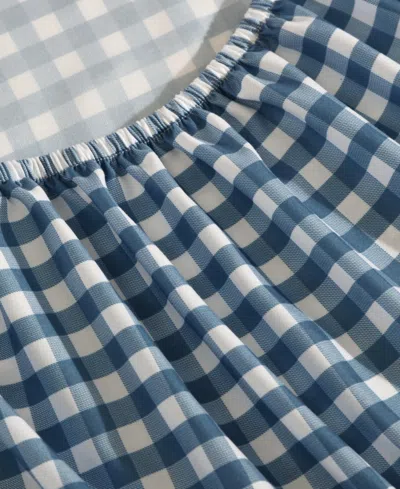 Eddie Bauer Preston Check Microfiber 3-pc. Sheet Set, Twin In Blue