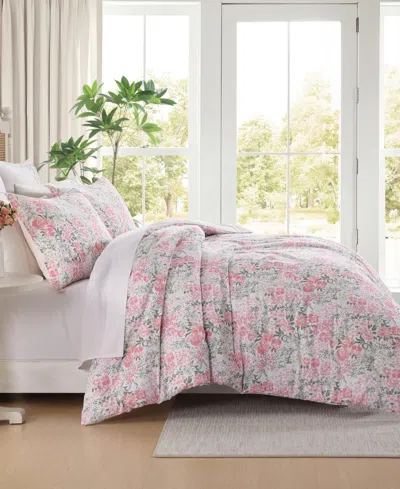 Laura Ashley Heather Garden 2-pc. Comforter Set, Twin In Pink