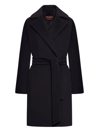 Max Mara Studio Scire Coat In Black