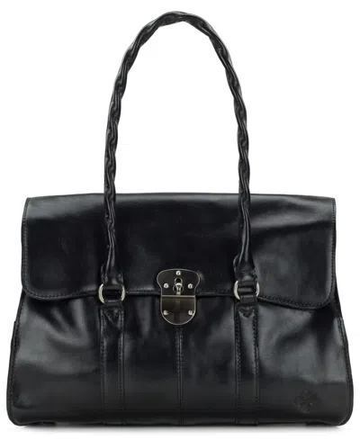 Patricia Nash Vienna Twist-lock Satchel Bag In Black