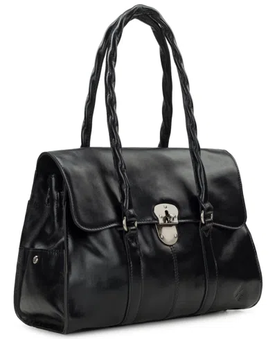 Patricia Nash Vienna Twist-lock Satchel Bag In Black