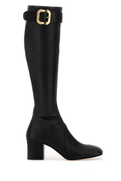 Miu Miu Black Nappa Leather Boots In Black