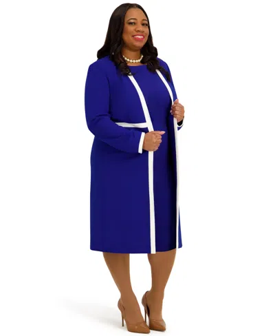 Kasper Women's Framed Waist Seam Open Topper Jacket, Regular & Plus In Multi