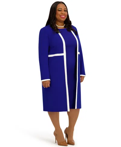 Kasper Women's Framed Waist Seam Open Topper Jacket, Regular & Plus In Multi