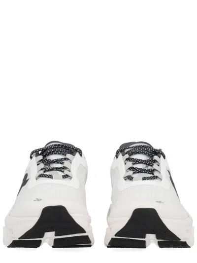 On -running Womens All White F Cloudmster Cushied Chunky-soled Mesh Low-top Trainers In White