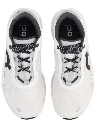 On -running Womens All White F Cloudmster Cushied Chunky-soled Mesh Low-top Trainers In White