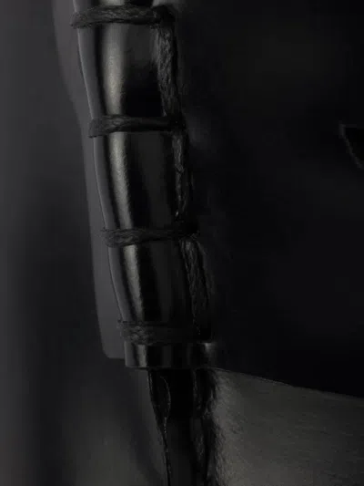 Prada 20mm Brushed-leather Band Loafers In Black