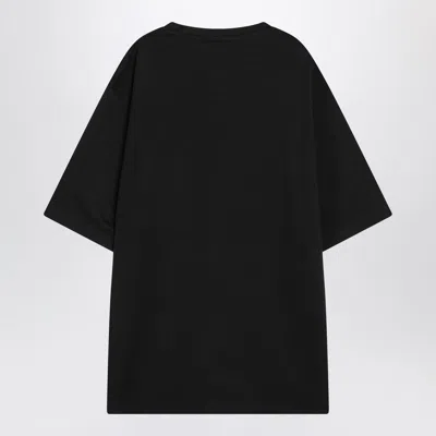 Prada Triangle Logo Oversized T-shirt In Black