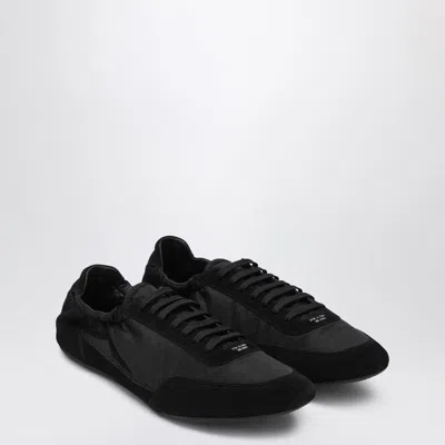 Prada Collapse Re-nylon And Suede Elasticized Sneakers In Black