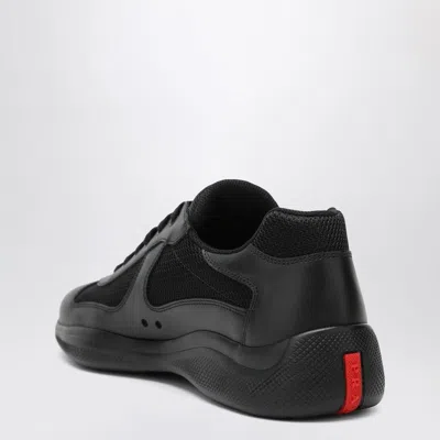 Prada Black Leather New Americas Cup Sneakers