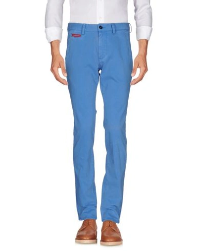 Shop Moschino Casual Pants In Blue
