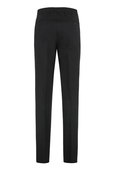 Slowear Drawstring-fastening Wool Trousers In Black
