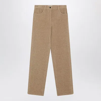 The Row Camel Corduroy Wide-leg Clair Pant In Brown