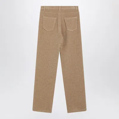 The Row Camel Corduroy Wide-leg Clair Pant In Brown
