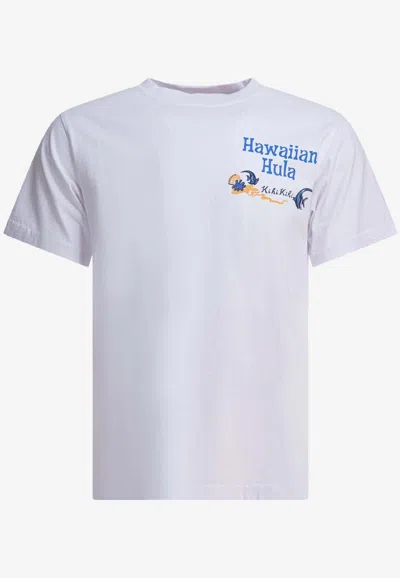 Sun Surf Logo-printed Crewneck T-shirt In White