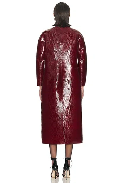 Tom Ford Leather Duchesse Biker Coat In Red