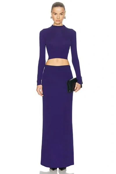 Tom Ford Cashmere Midi Skirt In Purple