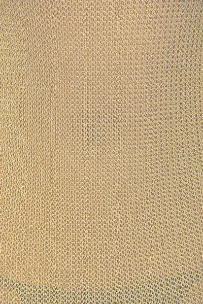 Staud Knitted Maxi Dress In Gold