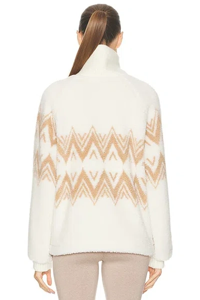 Varley Hendrik Half Zip Sherpa Sweatshirt In Neutral