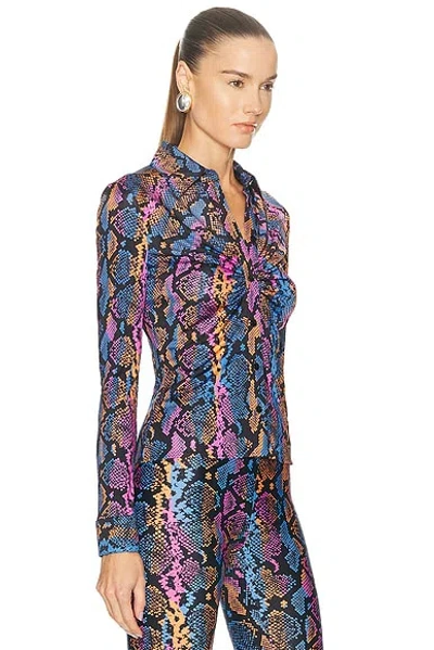 Versace Python-print Shirt In Multi