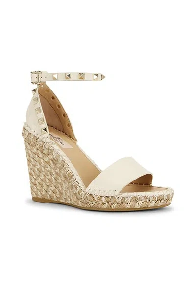 Valentino Rockstud Wedge Espadrille In Multi
