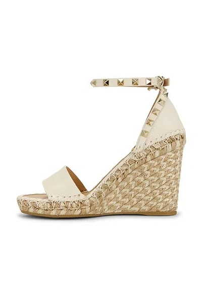 Valentino Rockstud Wedge Espadrille In Multi