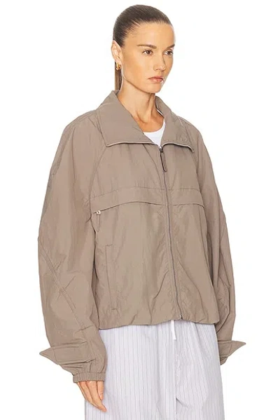 Acne Studios Odill Nylon Bomber Jacket In Brown