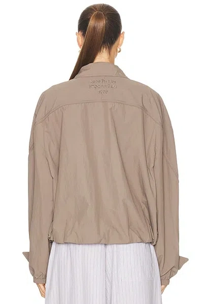 Acne Studios Odill Nylon Bomber Jacket In Brown