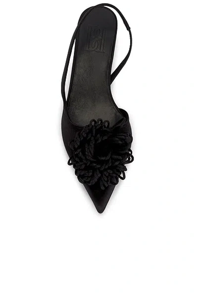 By Malene Birger Laiolo Satin Slingback Kitten Heel Pumps In Black