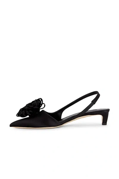 By Malene Birger Laiolo Satin Slingback Kitten Heel Pumps In Black
