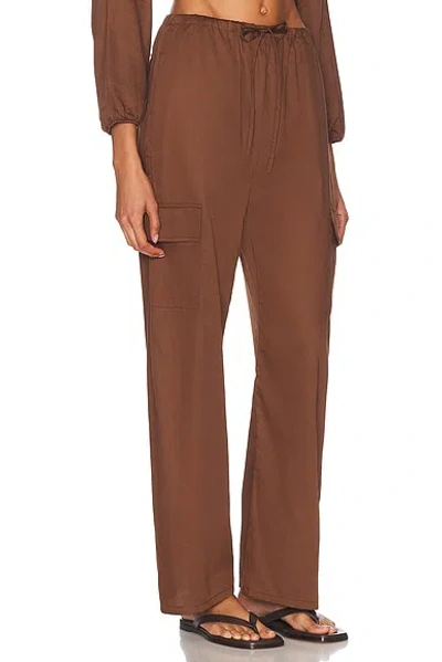 Leset Yoko Drawstring Pant In Brown