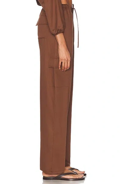 Leset Yoko Drawstring Pant In Brown
