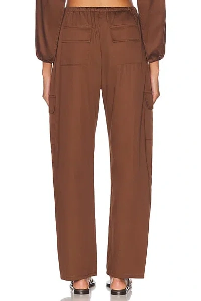 Leset Yoko Drawstring Pant In Brown
