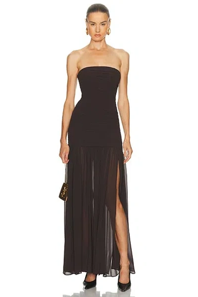 L'academie By Marianna Tia Gown In Brown