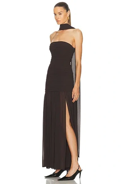 L'academie By Marianna Tia Gown In Brown