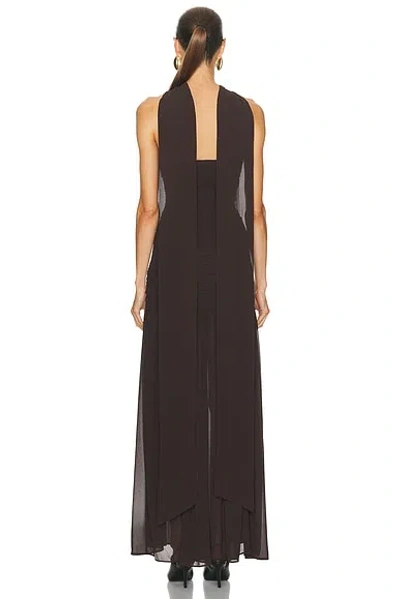 L'academie By Marianna Tia Gown In Brown