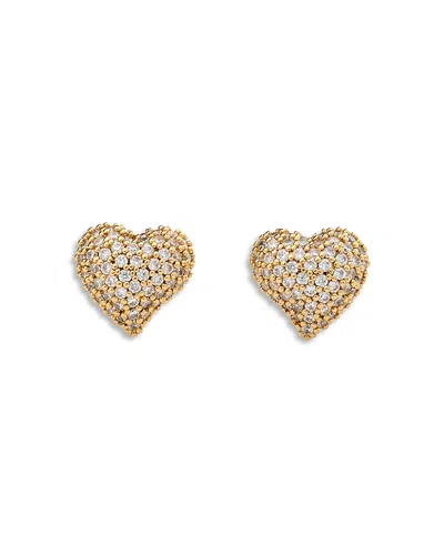 Kate Spade Amour Cubic Zirconia Gold-tone Pave Stud Earrings
