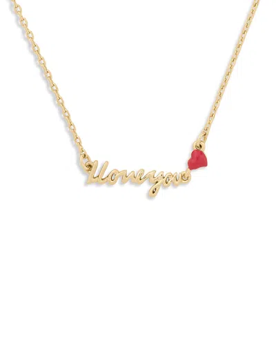 Kate Spade New York I Love You Pendant Necklace In Gold