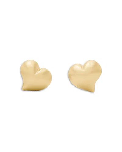 Kate Spade New York Puffy Heart Stud Earrings In Gold