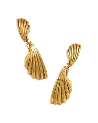 Kendra Scott Grooved Alexa Statement Drop Earrings In Gold