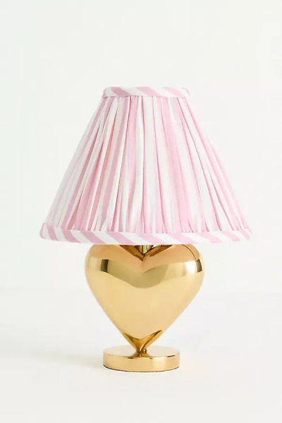 Anthropologie The Icon Table Lamp: Puffy Heart Edition In Gold