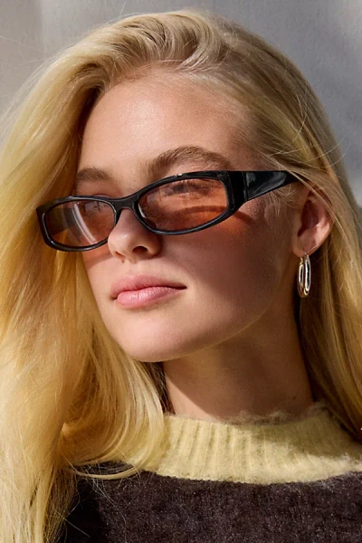 Urban Outfitters Mila Rectangle Sunglasses In Rose, Women's At  In Brown