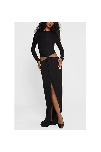 Leau Vacanza Drape Gown In Black