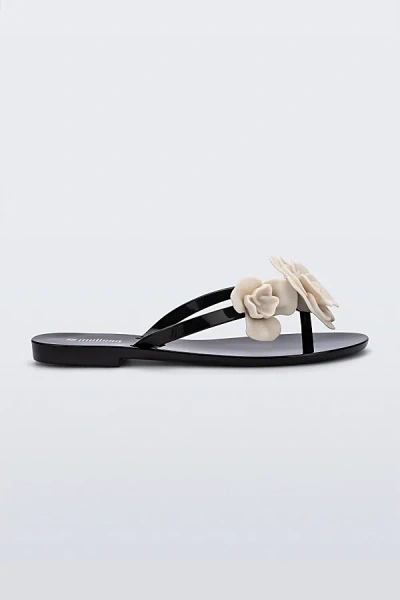 Melissa Harmonic Petal Sandal In Black/beige, Women's At Urban Outfitters In Multi