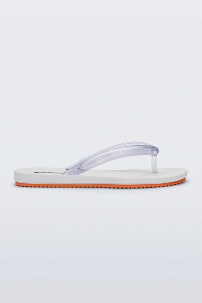 Melissa Airflow Flip Flop Sandal In White/orange, Women's At Urban Outfitters In White